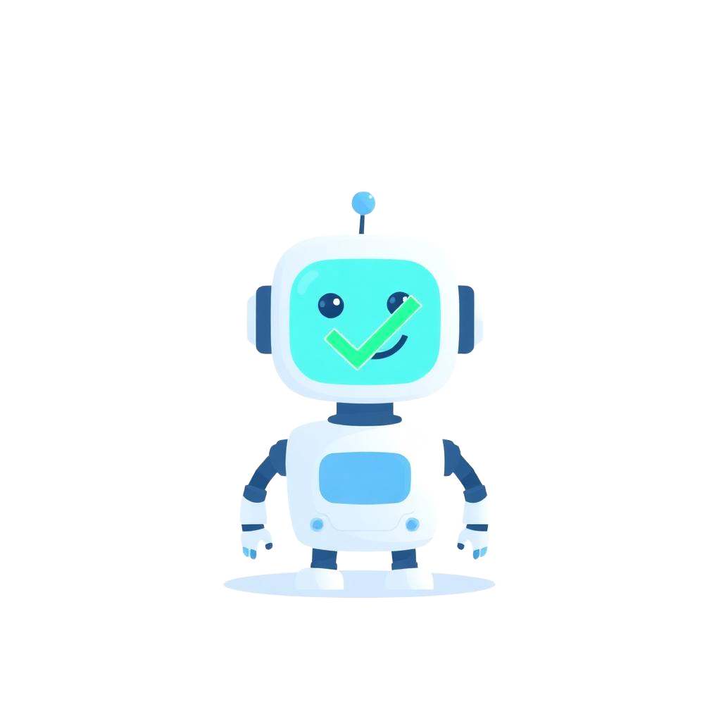 Friendly AI robot resolving a customer chat